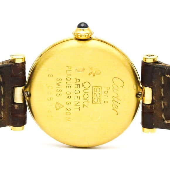 CARTIER Must Vendome Vermeil Gold Plated Quartz Ladies Watch - Picture 6 of 8